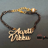 Customized mangalsutra bracelet | Hand bracelet | Hand mangalsutra - BBD GIFTS